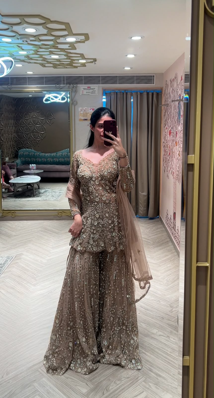 Sitara Gilded Sharara Set