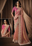 Elegant Pink Tissue Organza Saree