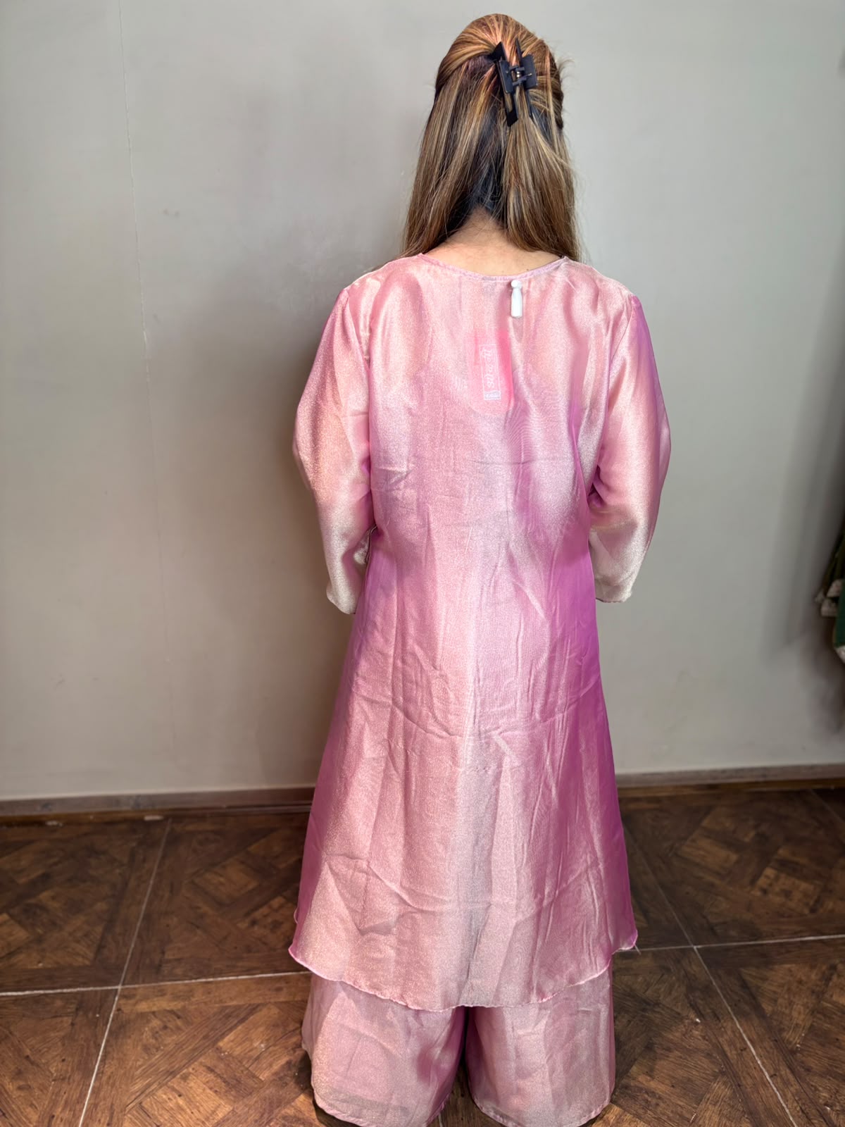 Metallic Pink 3-Piece Shimmer Co-Ord Set