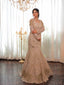 Champagne Gold Heavily Embellished Mermaid Gown