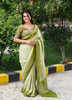 Floral Embroidered Graceful Silk Saree
