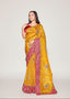 Bandhani Print Border Silk Saree