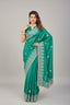 Heavy Floral Embroidered Silk Saree