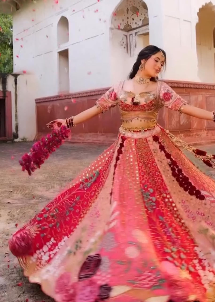 Floral Embroidered Lehenga Choli Set