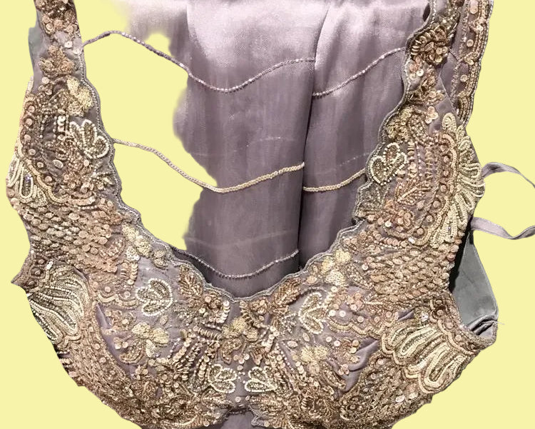 Elegant Mauve Soft Fabric Saree with Embellished Border