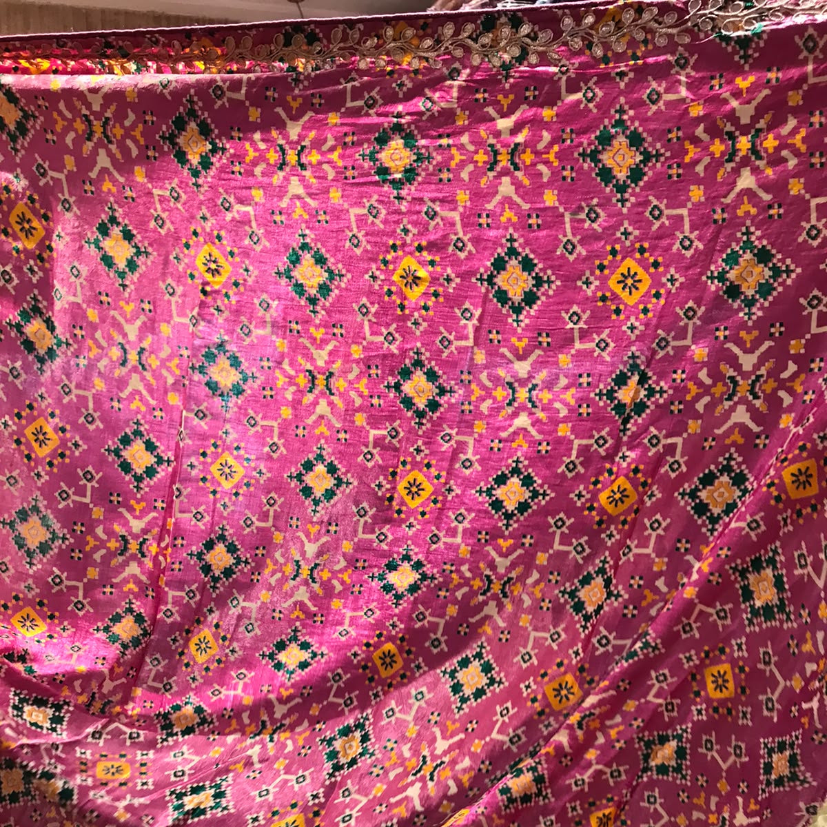 Cream Soft Fabric Saree with Pink Embroidered Border