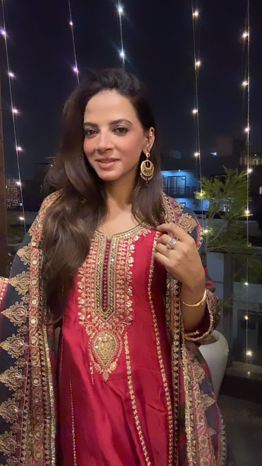 Royal Crimson Sharara Suit (14163 D-145)