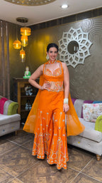 Modernize Lemon Yellow Sharara Co-ord set (4894 M-35)