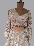 Mint and Pink Multi-Layered Lehenga (GHAGRA CHOLI M-15)