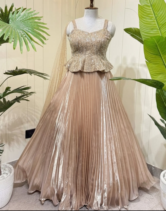 Sovereign One-Shoulder Cape Gown