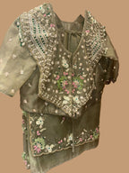 Sage Blossom Cape Saree