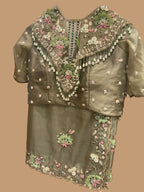 Sage Blossom Cape Saree