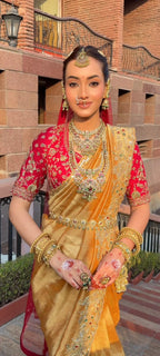Regal Gold and Mustard Designer Saree