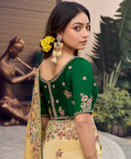 Mustard Banarasi Silk Saree