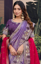 Lavender Mist Banarasi Silk Saree