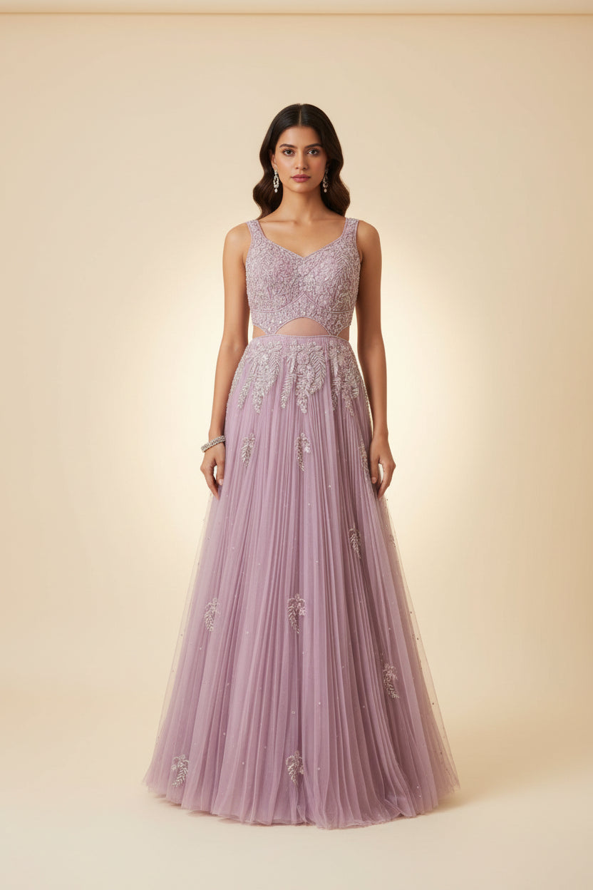 Aurora Cut-Out Tulle Gown