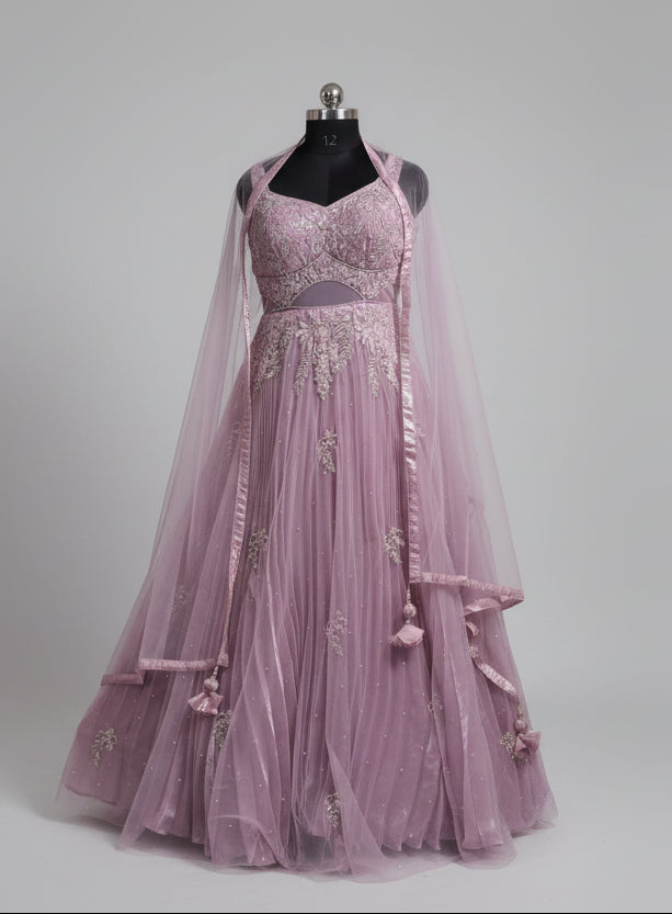 Aurora Cut-Out Tulle Gown