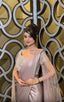 Rose Quartz Metallic Tissue Drape Saree
