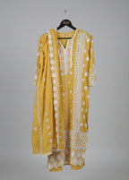 Gilded Marigold Lace Kurta Set