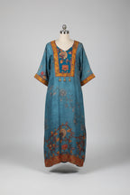 Kalamkari Print Floral Silk Suit Set