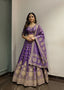Regal Purple Silk Lehenga Set