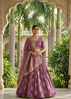 Buta Weaving Banarasi Silk Lehenga Set