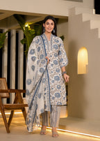 Floral Block-Printed Cotton Kurta Set