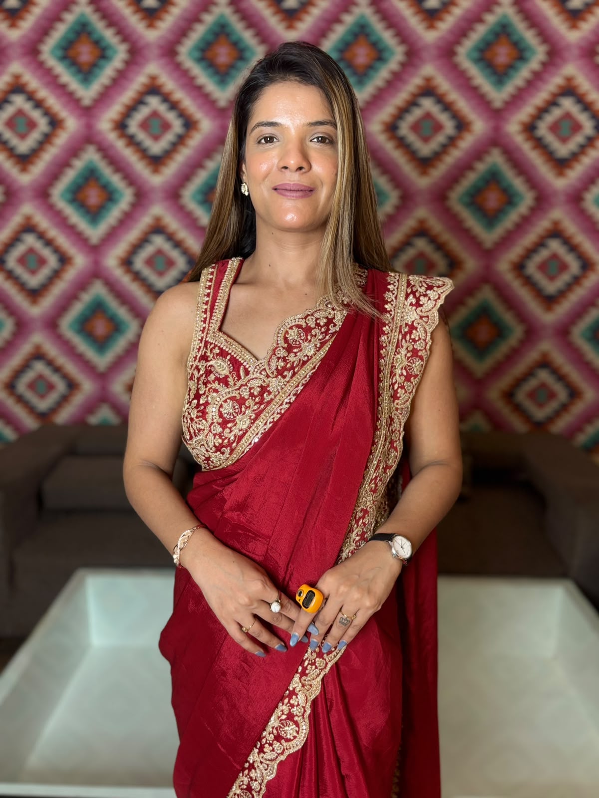 The Royal Cobalt Saree (358 GS-125) Secondary image