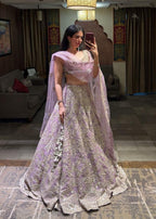 Lavender Frost Embroidered Lehenga (2192 D-83)