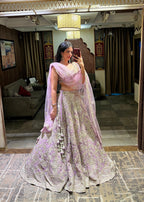 Lavender Frost Embroidered Lehenga (2192 D-83)
