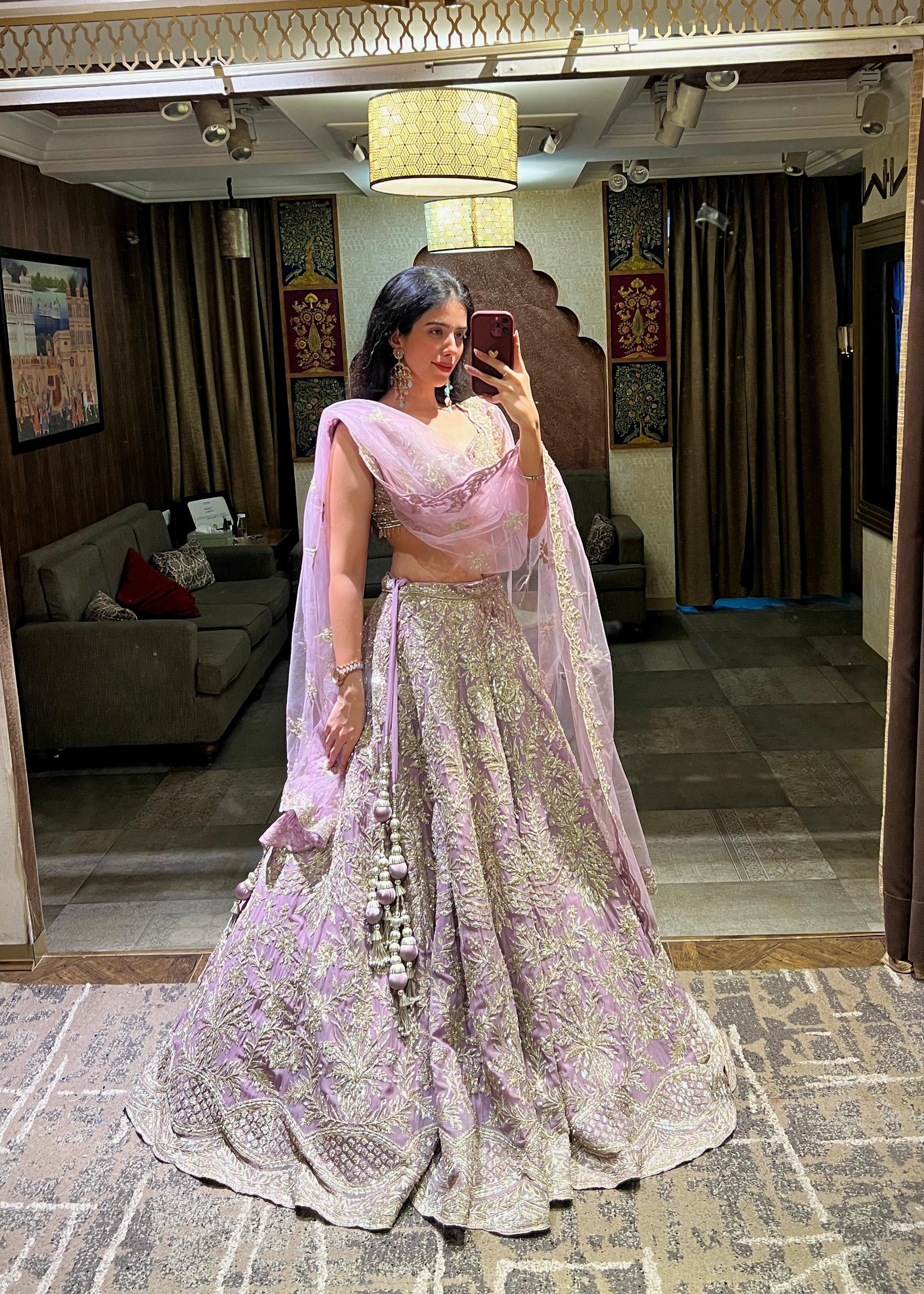 Lavender Frost Embroidered Lehenga (2192 D-83)