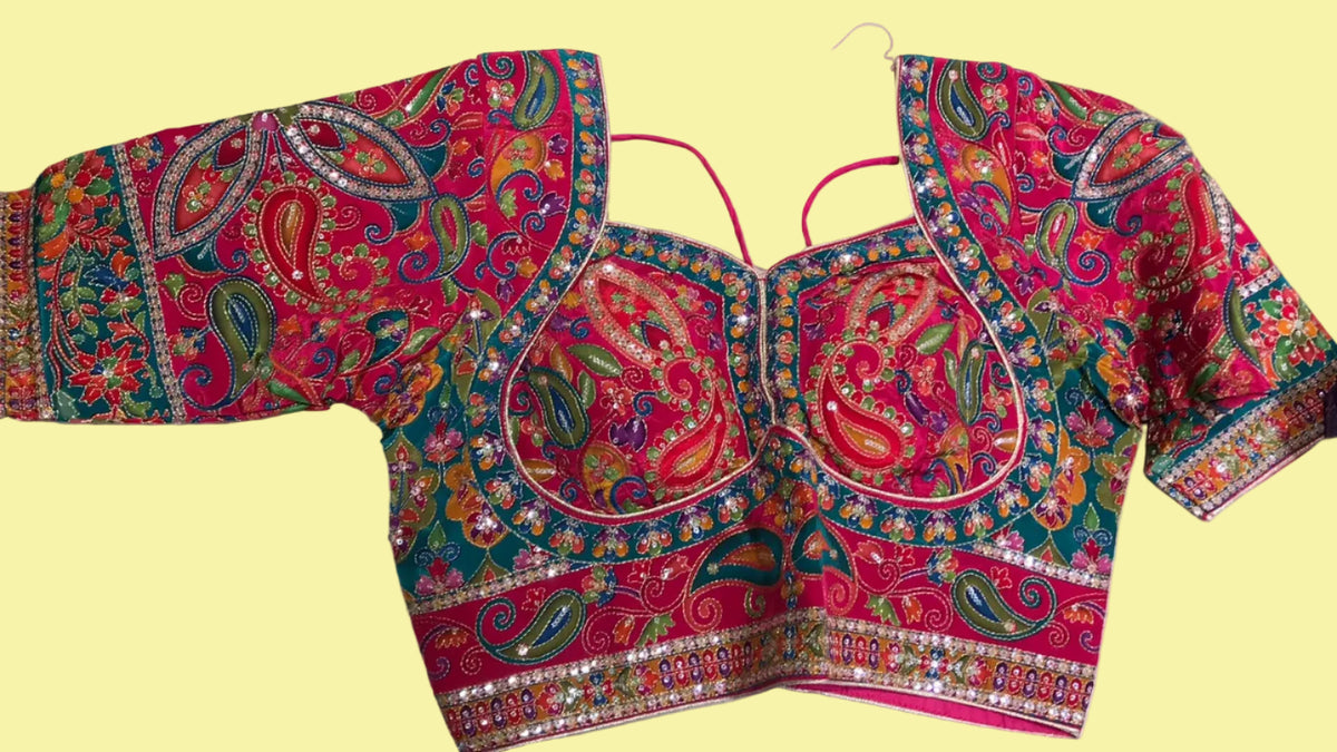 Pink Soft Saree with Traditional Floral and Paisley Designs