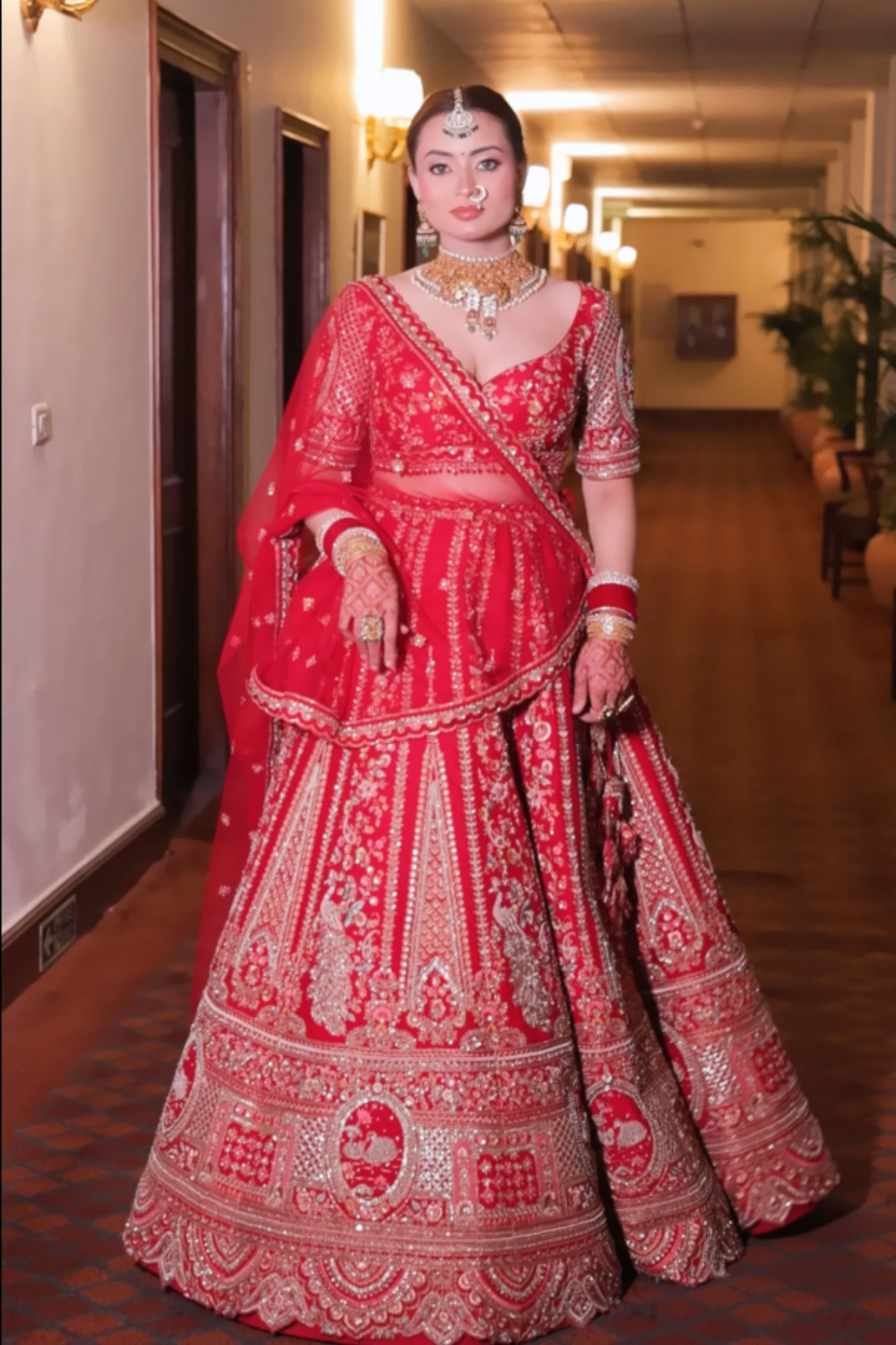 Royal Heritage Crimson Lehenga