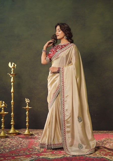 Mauve Taupe Masterpiece Saree