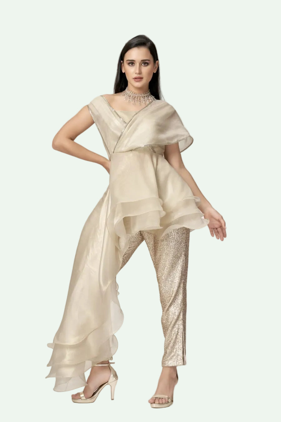 The Champagne Ruffle Glam Set Main image