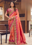 Vibrant Magenta Pink Banarasi Silk Saree