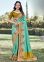 Luminous Sea Green Tissue Silk Saree