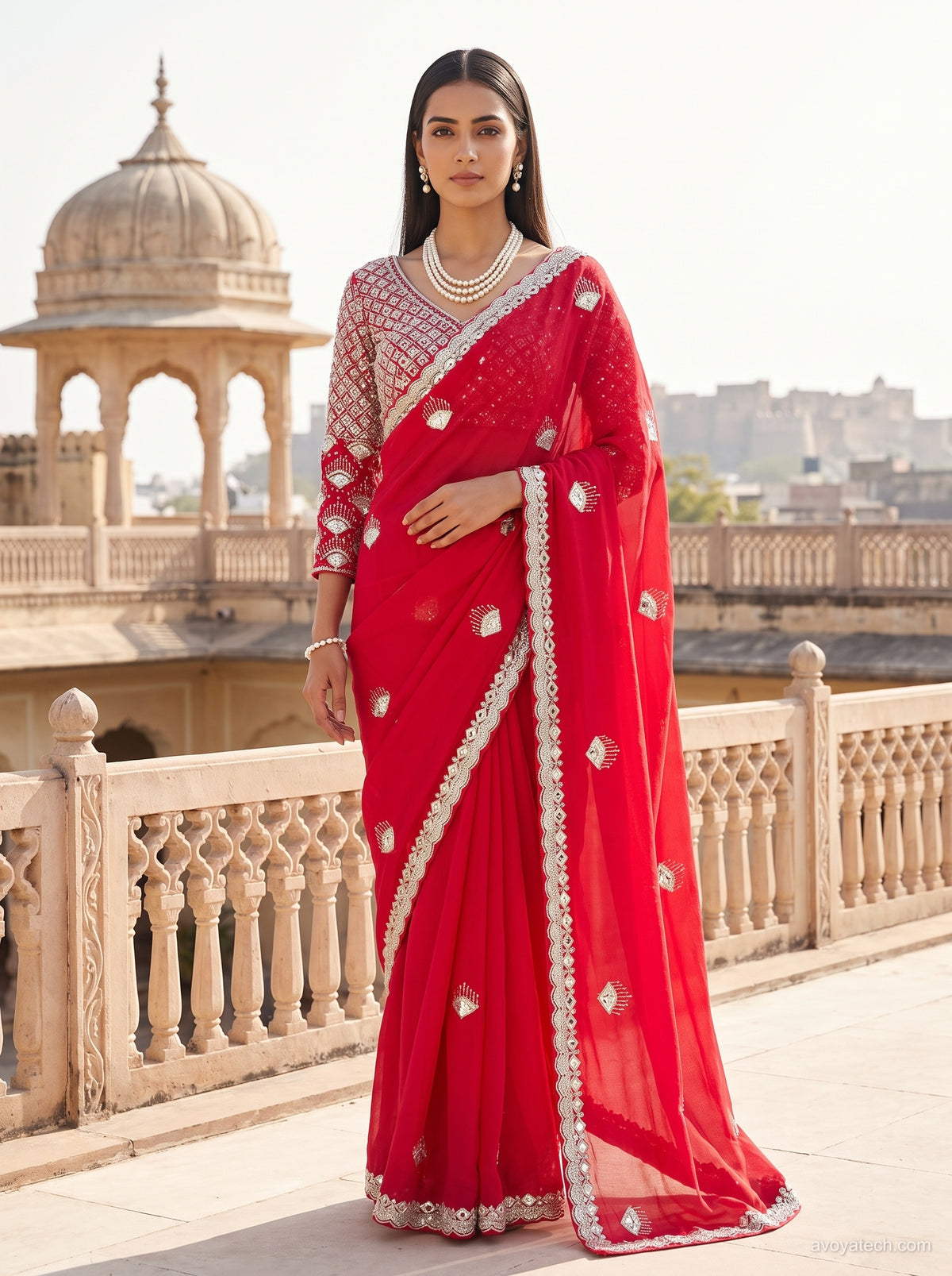 Rani Pink Soft Saree with Elegant Embroidered Border Main image