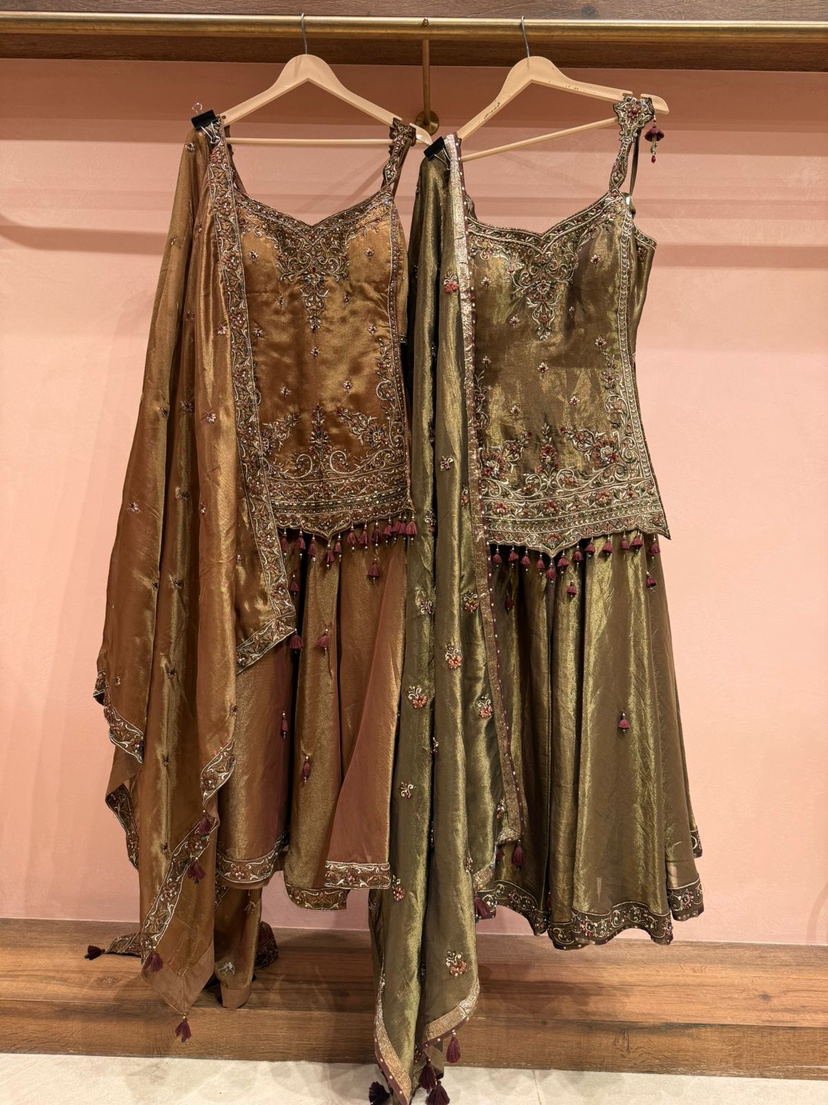 Jhanvi Olive Luxe Embroidered Sharara Set Secondary image