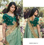 Seafoam Opulence Saree