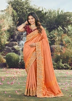Carlo Sunset Heritage Saree