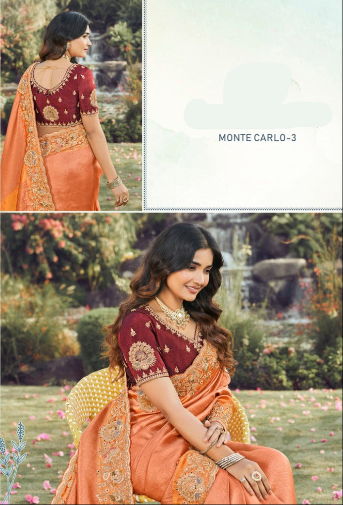 Carlo Sunset Heritage Saree