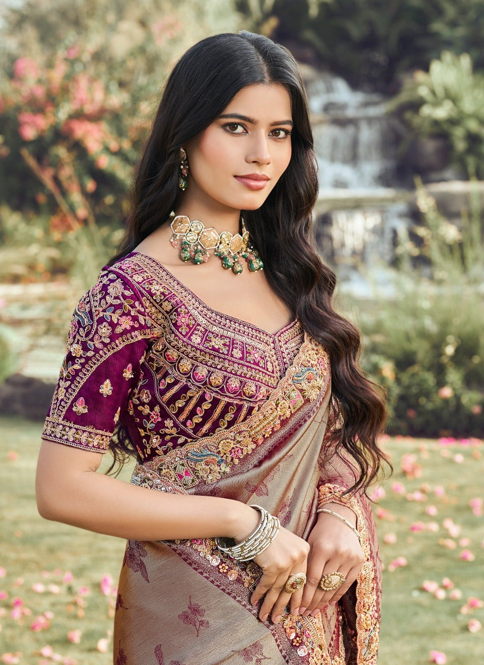 Mauve Heritage Saree
