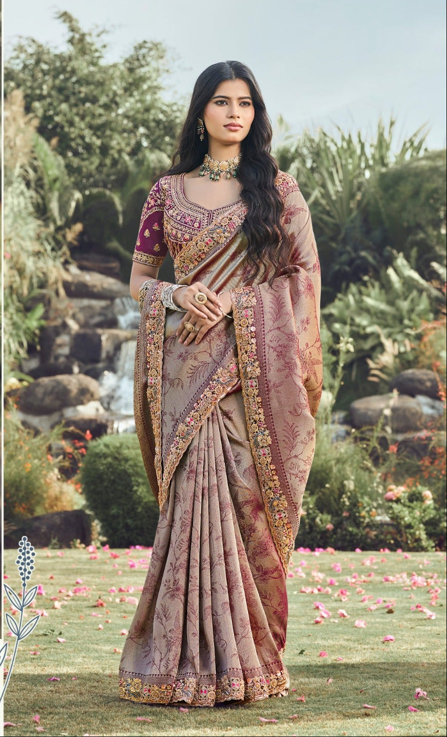 Mauve Heritage Saree