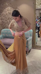 Regal Mustard Gold Silk Saree