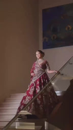 Regal Deep Maroon Bridal Lehenga Set