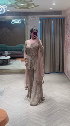 Sitara Gilded Sharara Set