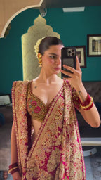 Regal Brocade and Zari Drape Saree (SC-00337-01 B-16)