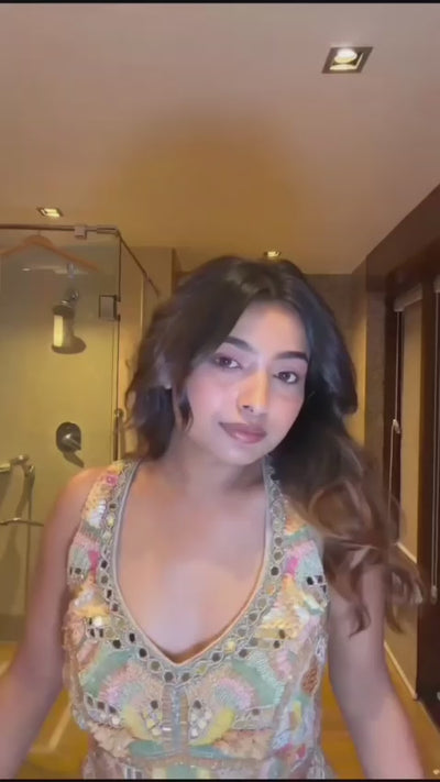 Lavender Dream Crinkle Lehenga Set with Peplum Choli (TOP-9741 M-27)