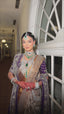 Shop Luxe Copper Silk Saree with Zardosi Handwork Embroidery for women